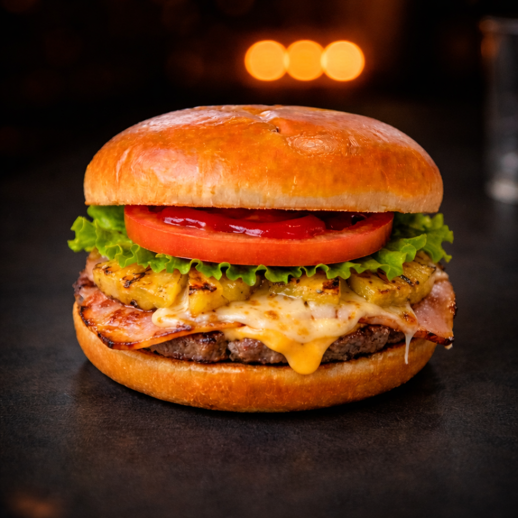 Hamburguesa Hawaiana Takechi