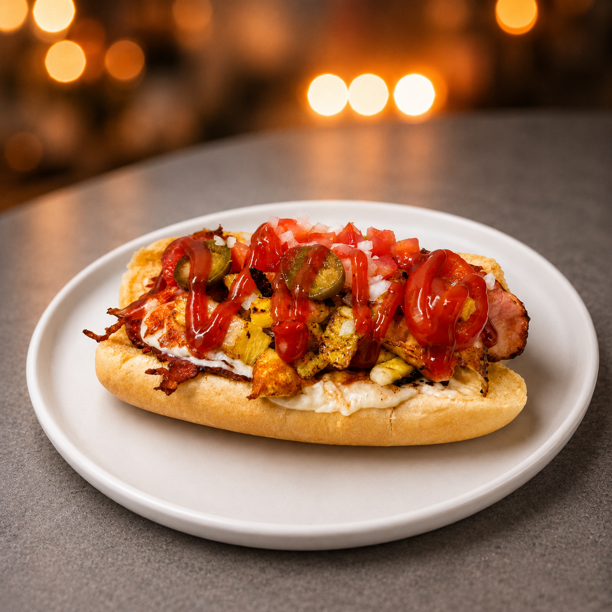 Hot dog hawaiano Takechi