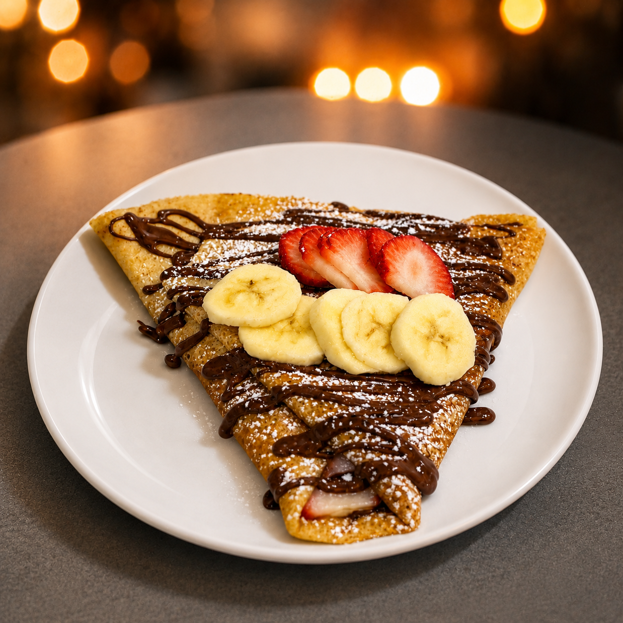 Crepa de fresa, plátano y Nutella Takechi